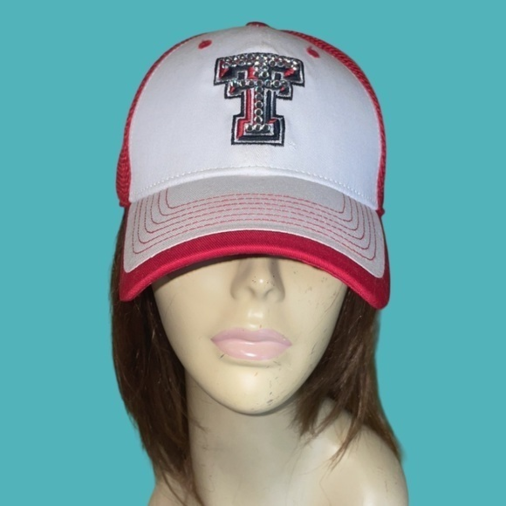 TEXAS TECH Bling Logo Baseball Cap Size S and M Officially Licensed